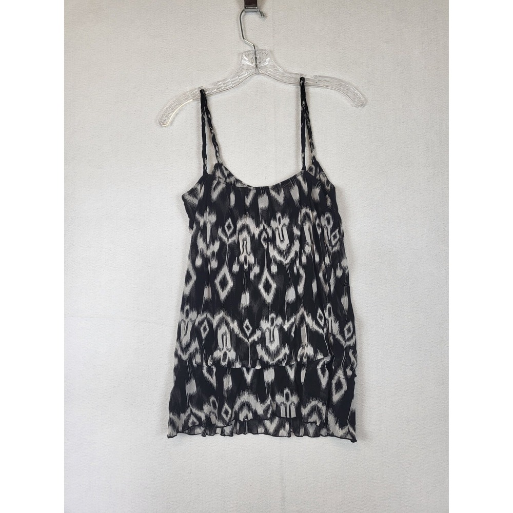 INC INTERNATIONAL CONCEPTS BLACK & WHITE STRETCH‎ HALTER TOP SIZE MEDIUM - Picture 4 of 4